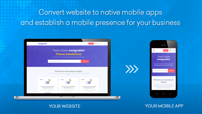 Turn your Website into an App for Android & iOS