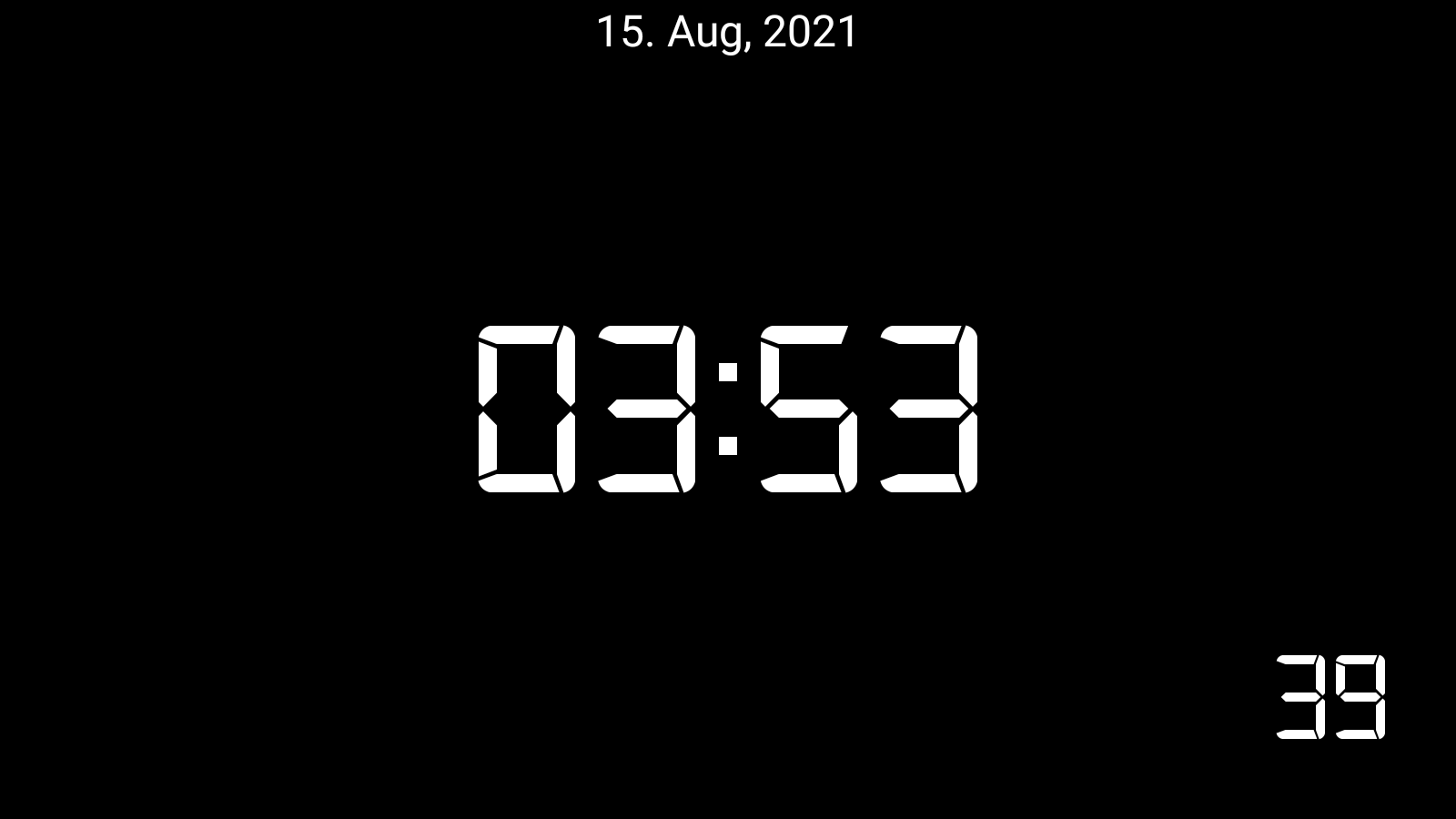 Huge Digital Clock for Android by Zakaria Blog